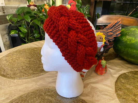 The Queen Braid ( Head band/ Red)